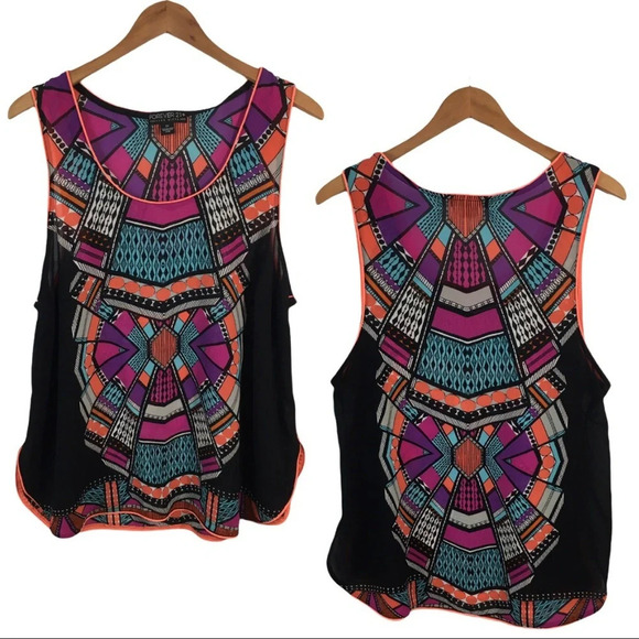 WS756 Forever 21 Trendy Sleeveless Blouse Top 2X - Picture 1 of 5